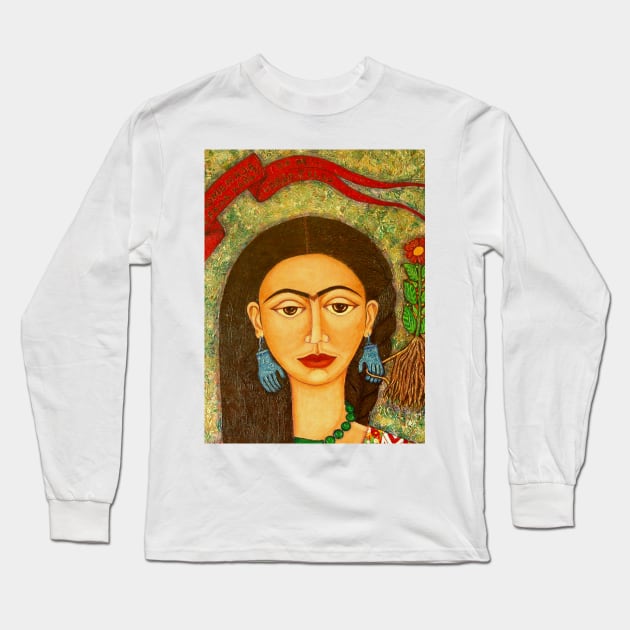 Homage to Frida Long Sleeve T-Shirt by madalenalobaotello